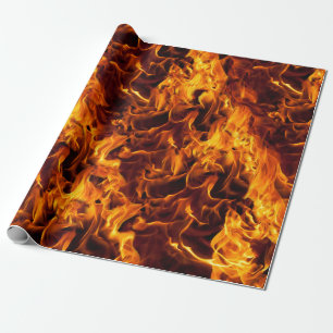 Papier Cadeau Motif incendie et flamme