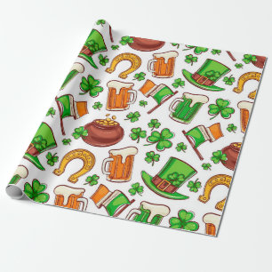 Papier Cadeau Motif irlandais amusant
