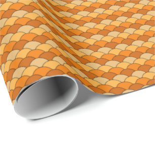 Papier Cadeau Motif japonais d'échelle de poissons