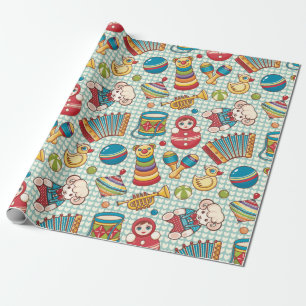 Papier Cadeau Motif Jouets Enfants