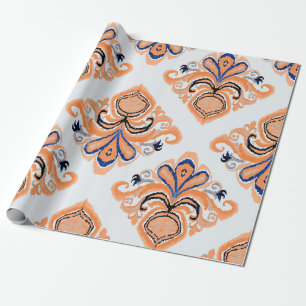 Papier Cadeau Motif kat coloré dans le style vintage. Elégant et