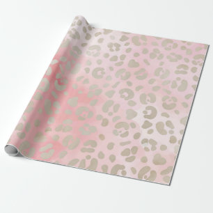 Papier Cadeau Motif léopard rose