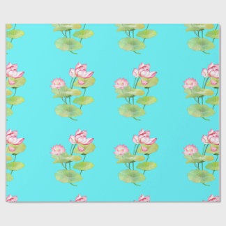 Papier Cadeau Motif Lotus Vibrant