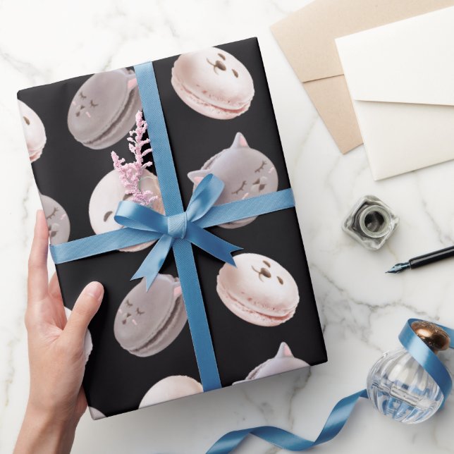 Papier Cadeau Motif Macaron (Cadeaux)