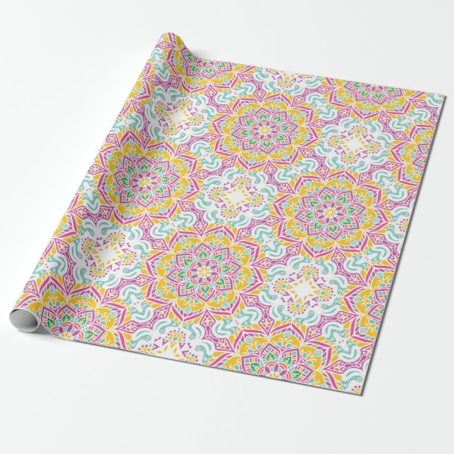 Papier Cadeau Motif Mandala (Déroulé)
