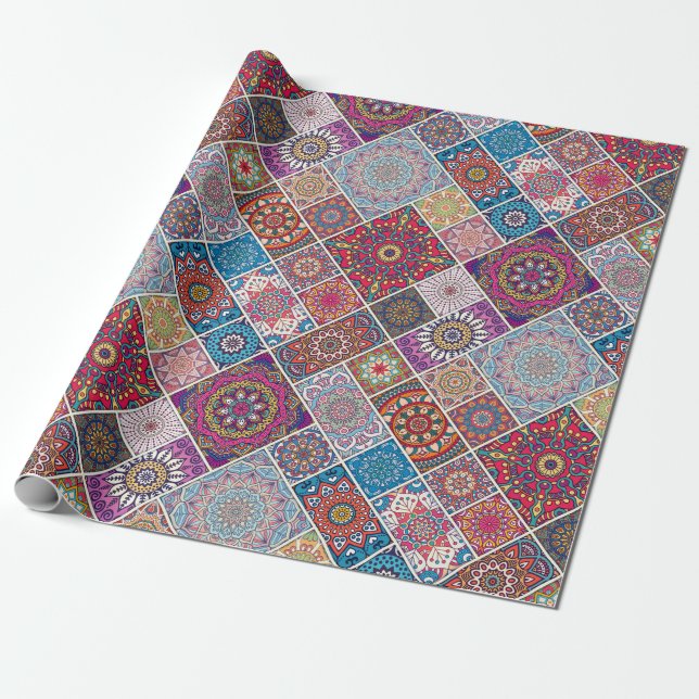 Papier Cadeau Motif Mandala (Déroulé)