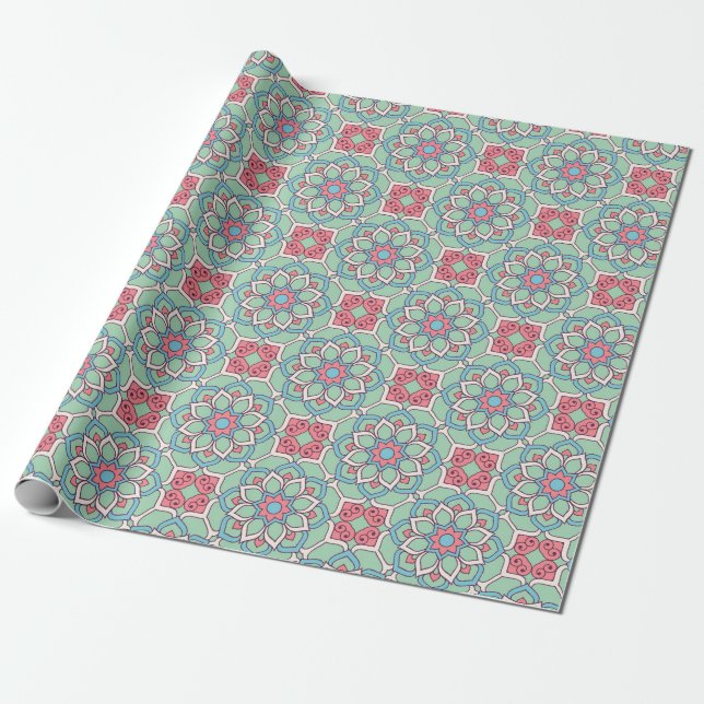 Papier Cadeau Motif Mandala/Carrelage marocain (Déroulé)