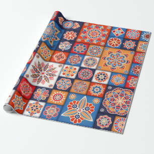 Papier Cadeau Motif marocain en carreaux