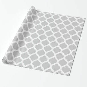 Papier Cadeau Motif marocain gris et blanc