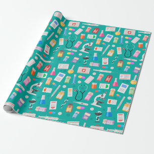 Papier Cadeau Motif Médicale