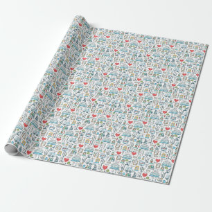 Papier Cadeau Motif Médicale de conception