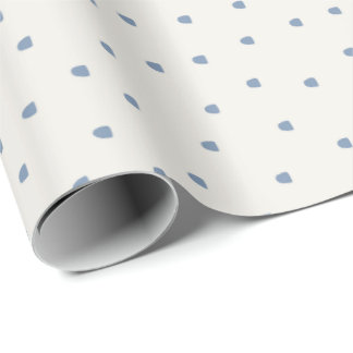 Papier Cadeau Motif minimal de galets bleus dispersés