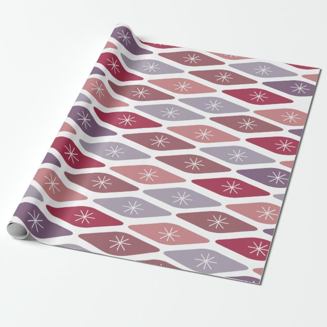 Papier Cadeau Motif moderne du milieu du siècle (Déroulé)
