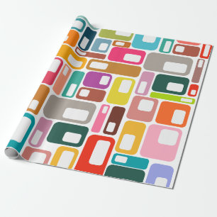 Papier Cadeau Motif moderne du milieu du siècle 
