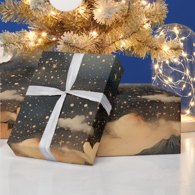 Papier Cadeau Motif moderne étoilé (Vacances)