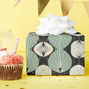 Papier Cadeau Motif moderne géométrique de l'ère atomique rétro