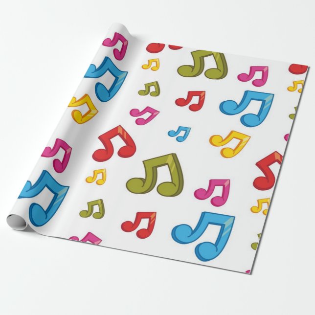 Papier Cadeau Motif musical (Déroulé)
