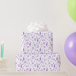 Papier Cadeau Motif musical violet