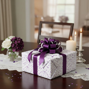 Papier Cadeau Motif musical violet