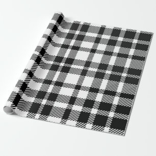 Papier Cadeau Motif noir et blanc de guingan