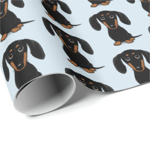 Papier Cadeau Motif noir et bronzage enduit doux mignon de