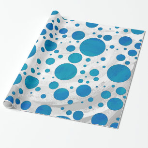 Papier Cadeau Motif Ocean Blue Dot
