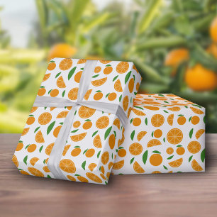 Papier Cadeau Motif orange