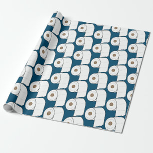 Papier Cadeau Motif papier toilette Anniversaire Quarantaine