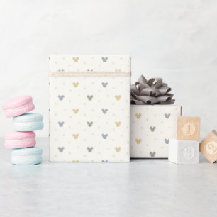 Papier Cadeau Motif pastel Mickey Mouse bébé et motif étoile