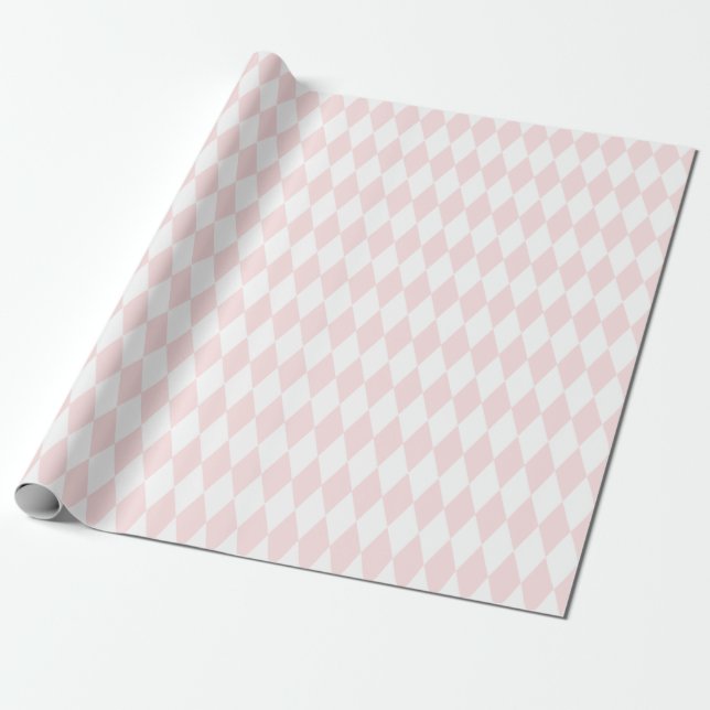 Papier Cadeau Motif Pastel Pink Harlequin (Déroulé)