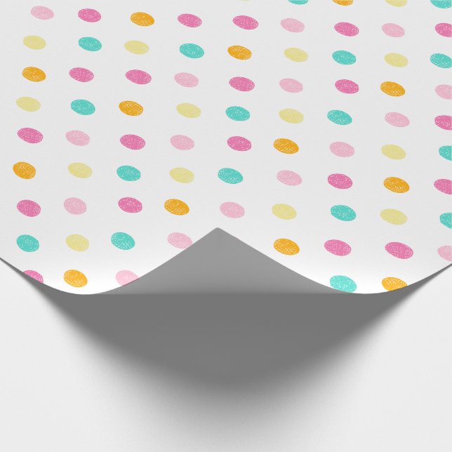Papier Cadeau Motif Pastel Scribble Dots (Coin)