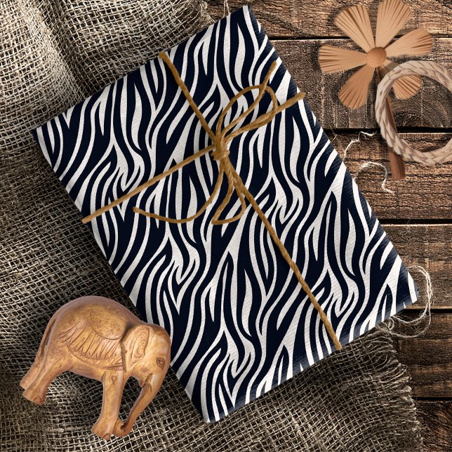 Papier Cadeau Motif peau de zèbre gras noir et blanc ID1151 (Créateur téléchargé)