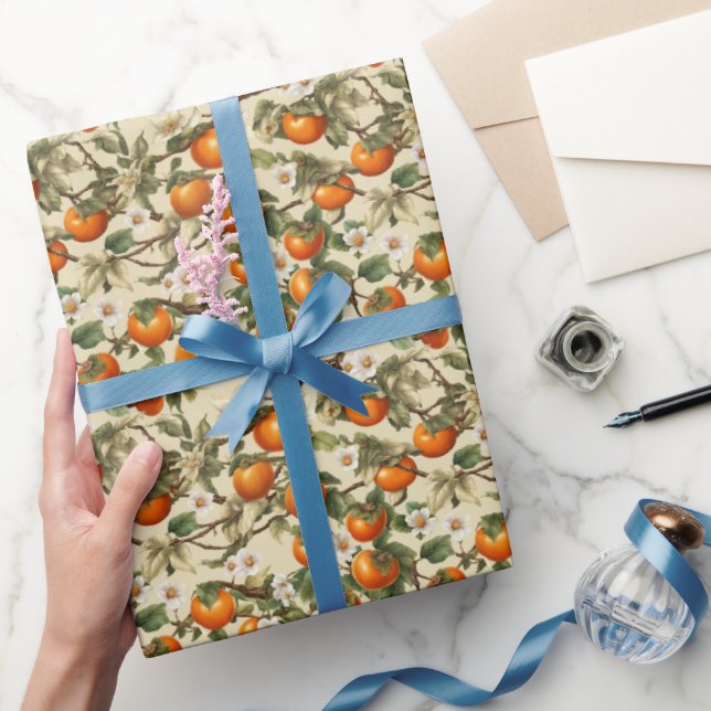 Papier Cadeau Motif Persimmons (Cadeaux)