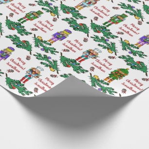Papier Cadeau Motif personnalisé par casse-noix royaux de Noël