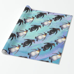 Papier Cadeau Motif pingouin