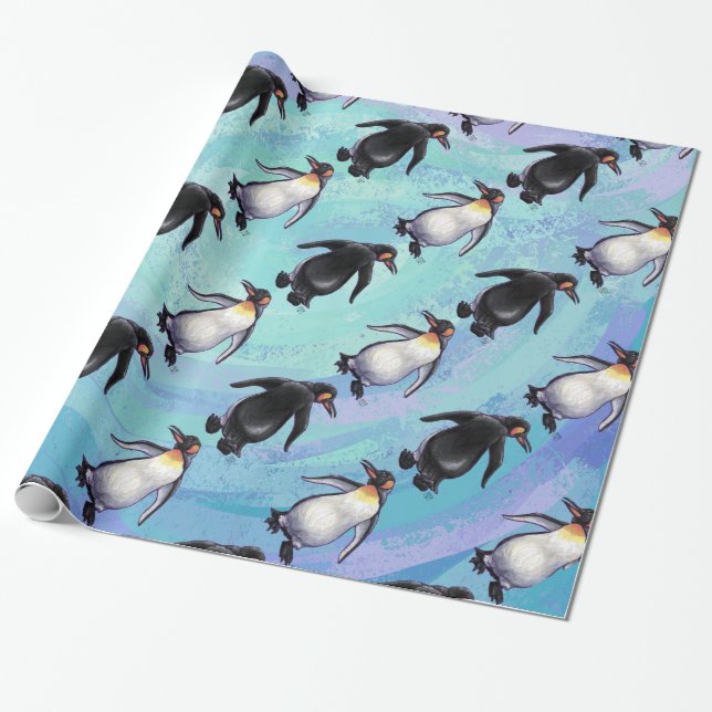 Papier Cadeau Motif pingouin (Déroulé)