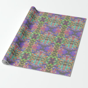 Papier Cadeau Motif Pixelisé Au-Delà Des Couleurs De L'Arc-En-Ci