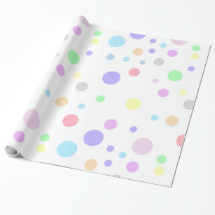 Papier Cadeau Motif pois Pastel Pois
