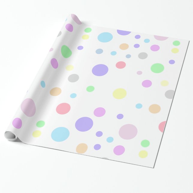 Papier Cadeau Motif pois Pastel Pois (Déroulé)