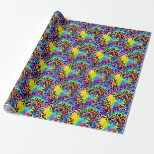 Papier Cadeau Motif Poster de animal coloré