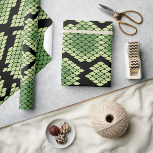 Papier Cadeau Motif Poster de animal de serpent d'Afrique verte