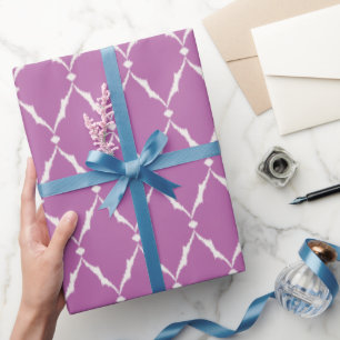 Papier Cadeau Motif pourpre texturisé chic moderne de chevron
