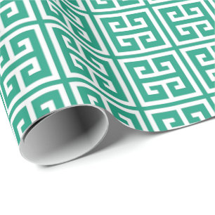 Papier Cadeau Motif principal grec de vert vert