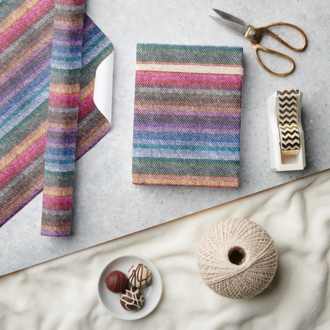 Papier Cadeau Motif Rainbow Denim (Artisanat)
