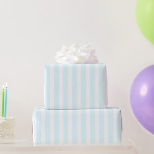 Papier Cadeau Motif rayure bleue pastel classique et féminin Pri