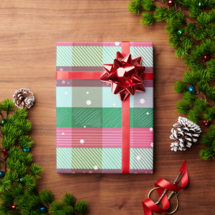 Papier Cadeau Motif rayures de Noël classique