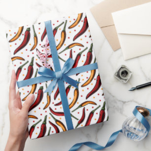 Papier Cadeau Motif Red Chili Peppers