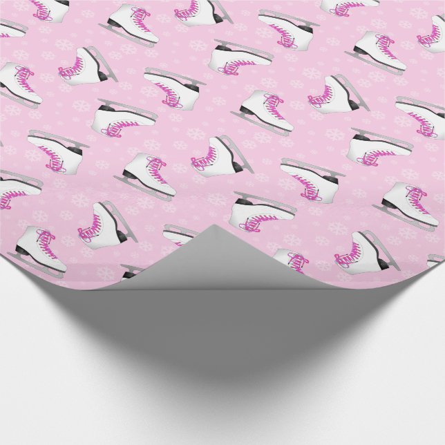 Papier Cadeau Motif rose de patinage artistique (Coin)
