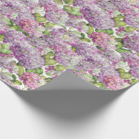 Motif rose floral de lavande d'hortensia