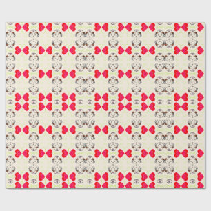 Papier Cadeau Motif Ruban Mignon
